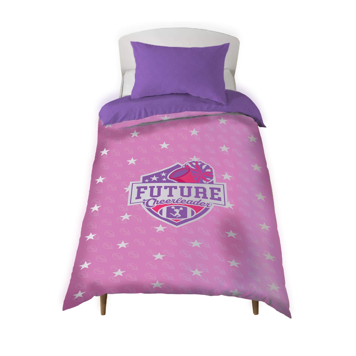 Shield Kids Bedding Set | Pink/Purple | Future Cheerleader