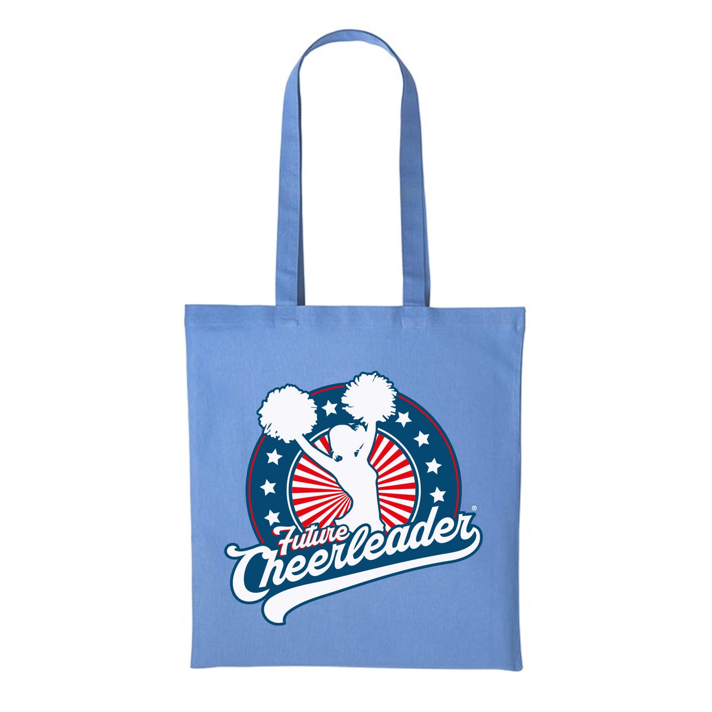 Stats & Stripes Shopping Bag | Cornflower Blue | Future Cheerleader