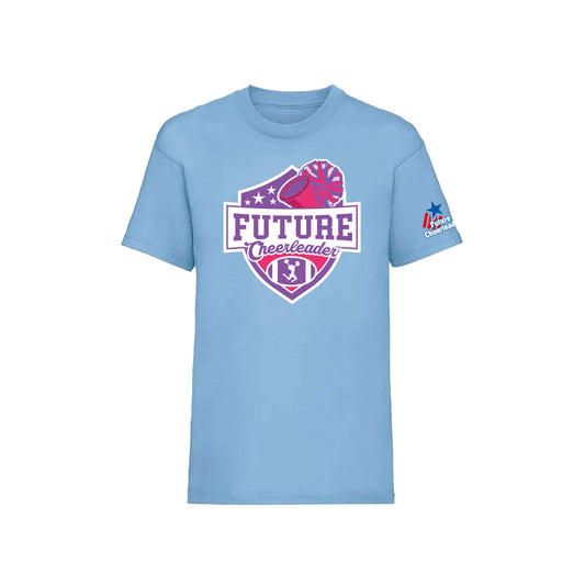 Shield Kids T-Shirt | Sky Blue | Future Cheerleader